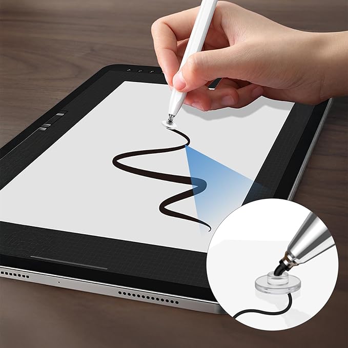 24pcs Stylus Tips Replacement Tips Only, High Precision Replaceable Stylus Pen Disc Tops, Silicone Round Stylus Pen Tip for Mobile Phones and Tablet PC Touch Screen Devices