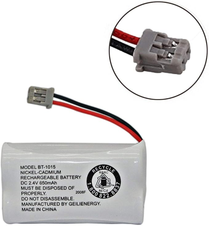 GEILIENERGY BT-1015 BT1015 Battery Compatible for Uniden BT1007 BT-1007 BT904 BT-904 BBTY0651101 BBTY0460001 BBTY0510001 BBTY0624001 BBTY0700001 HHR-P506, HHR-P506A Cordless Phone(2-Pack)