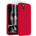 FireNova Designed for iPhone 14 Case, Silicone Upgraded [Camera Protection] Phone Case, Soft Anti-Scratch Microfiber Lining Inside, 6.1 inch, Deep Red