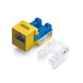 trueCABLE Cat6A Keystone Jack, Unshielded (UTP), 90 Degree Punch-Down, PoE++ (4PPoE), UL Listed, ETL Verified, ANSI/TIA Certified, Modular RJ45 Female, Yellow, 12 Pack