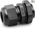 PENGLIN Cable Glands 1/2" NPT Nylon Cable Connector, Strain Relief Cord Connector, IP68 Waterproof Adjustable Locknut(1/2 Inch (50-Pack))