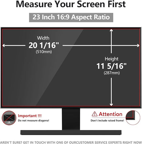 23 Inch Computer Privacy Screen Shield 2 Pack for 16:9 Widescreen Desktop