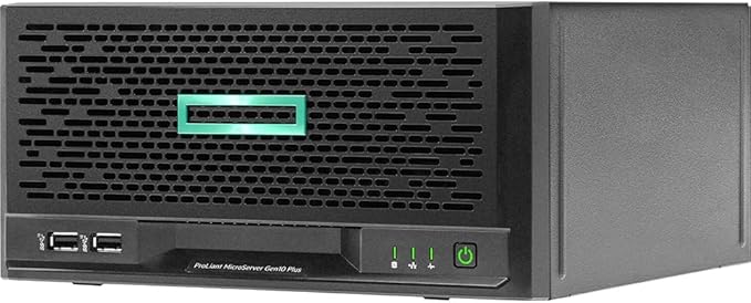 Hewlett Packard Enterprise HPE ProLiant MicroServer Gen10 Plus v2 Ultra Micro Tower Server, Xeon E-2314 4-Core 2.8GHz, 32GB DDR4 Memory, 4TB SSD Storage, iLo, Server 2022 Standard