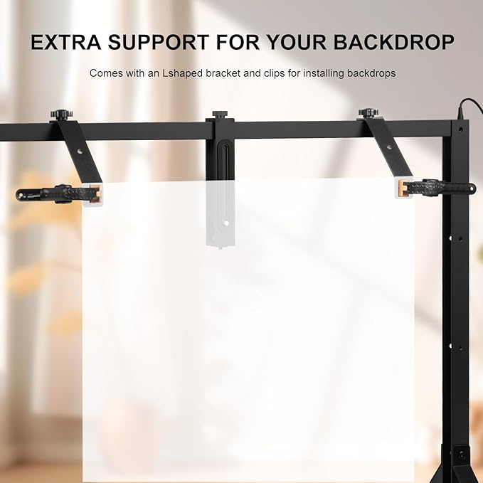 Overhead Camera Desk Mount Rig with 5600K Continuous LED Lighting - Top-Down Shooting Stand for Product Photography, Live Streaming - Universal Fit for DSLR, Mirrorless Cameras & Smartphones