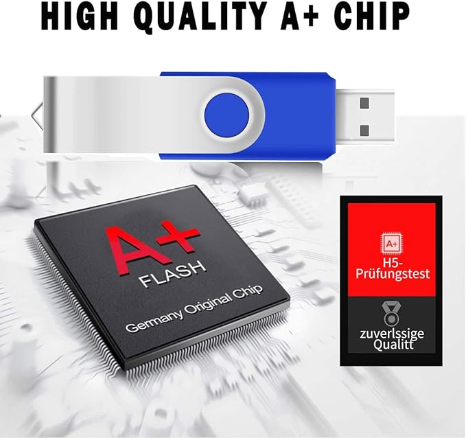 256MB Bulk Flash Drives 50 Pack, EASTBULL USB 2.0 Fast Speed Flash Drives Bulk Swivel Thumb Drives Pack (Blue)