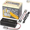 Power Queen Bluetooth 12V 100Ah LiFePO4 Battery with 14.6V20A LiFePO4 Battery Charger, Group 24 Deep Cycle Battery, 100A BMS with Low-Temp Cut-off Protection for RV, Trolling Motors, Solar System