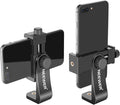 Neewer Smartphone Holder Phone Tripod Mount Compatible with iPhone 16 15 Pro Max Plus 14 13 12 Mini Samsung Galaxy S24 S23 Ultra, Cell Phone Clip Vertical Bracket Adapter for Tripod with 1/4" Screw