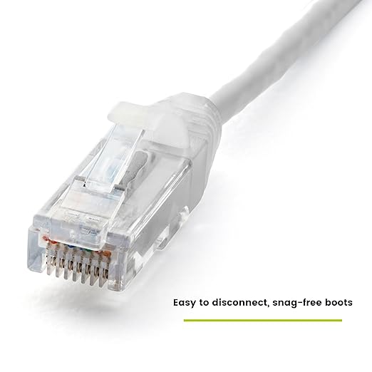 TRUECABLE Cat6 Component Rated Patch Cable, Unshielded (U/UTP), 5ft, White, 28AWG Solid Copper, Snagless 10G High-Speed Ethernet Cable, PoE++ 4PPoE 100W, UL Listed, RoHS-3, 1 Pack