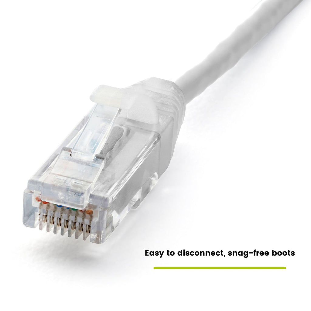 TRUECABLE Cat6 Component Rated Patch Cable, Unshielded (U/UTP), 3ft, White, 28AWG Stranded Pure Copper, Snagless 10G High-Speed Ethernet Cable, PoE++ 4PPoE 100W, UL Listed, RoHS-3, 1 Pack