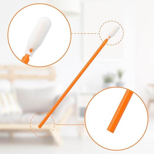 Wellgler's Cleaning Swab Kit,Multi-Purpose Foam Cleaning Swabs,for Printers, Inkjets, Cameras, Automotive, Optics, Sensors, Guns,Arts and Crafts, Automotive Detailing(orange100pcs)