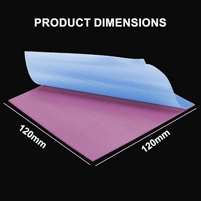 Maxtor Thermal Pad 16.8 W/mK,Thermal Pads for GPU/CPU/LED/Cooler,Excellent Heat Conduction，High Temperature Resistance (120 * 120 * 1.0mm（1pcs）)
