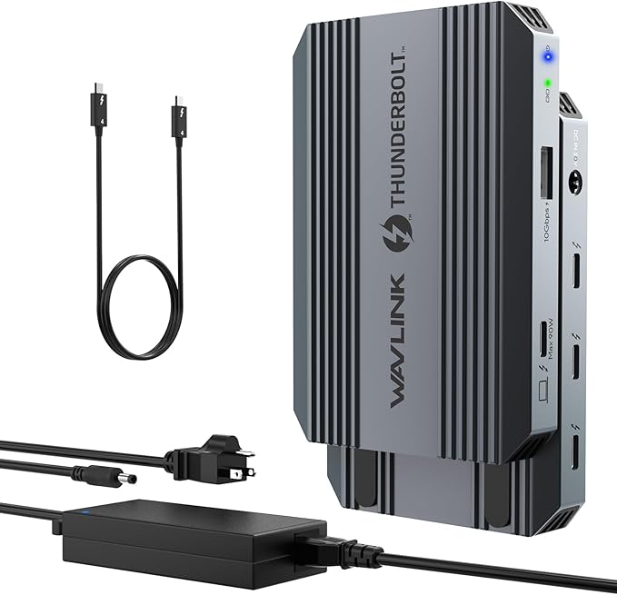 Thunderbolt 4 Hub, WAVLINK USB C Hub with Single 8K/ Dual 4K Display, 100w PD in, USB-A 3.2 Gen 2, for MacBook Pro/Air M1 M2 M3, Thunderbolt 4/3 Laptop