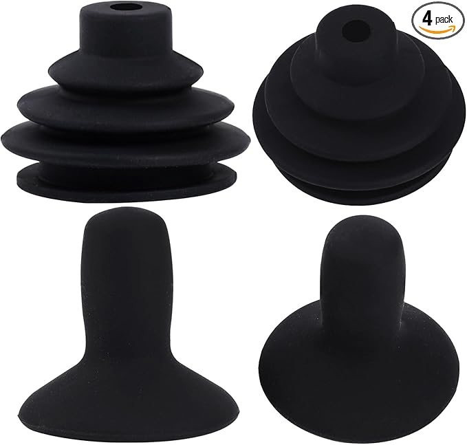 4 Pcs Wheelchair Joystick Button Cap Joystick Controller Knob and Gaiter Black Joystick Knob Button Controller for Electric Wheelchair Mobility Scooter