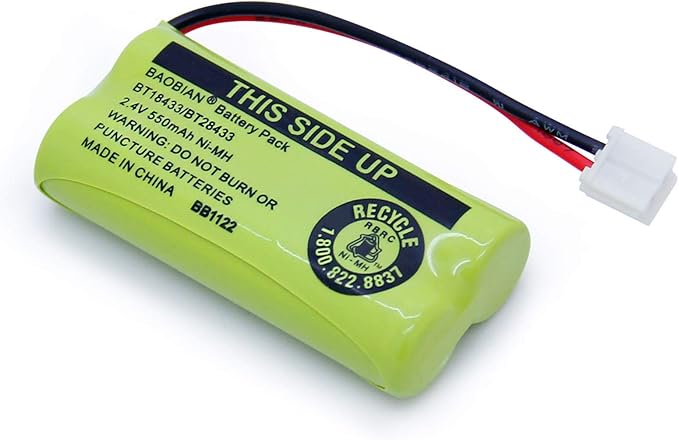 2.4V Rechargeable Cordless Phone Batteries Compatible with for AT&T/Lucent BT-18433 BT-184342 BT-28433 BT-284342 BT-6010 BT-8000 BT-8001 BT-8300 Empire CPH-515D CPH515D(Pack of 2)