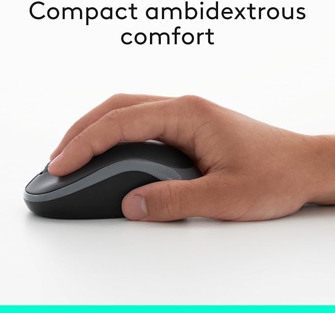 Logitech MK270 Wireless Keyboard and Mouse Combo for Windows, 2.4 GHz, 8 Multimedia Keys, PC, Laptop, Wireless Keyboard Compact Mouse Combo - Black
