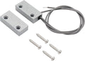 Magnetic Reed Switch Wired Surface Mount Normally Open NO Contact Sensor Alarm Magnetic Door Switch with 2 Wires, Zinc Alloy Sliver, MC-52