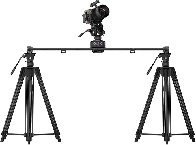 ZEAPON AXIS 80 Pro AXIS Multi-axis Motorized Camera Slider, 31''/ 80cm Professional DSLR Dolly Carbon Fiber Electric Track, Pan Heads for 360° Panoramic Time-Lapse Follow Focus Photography