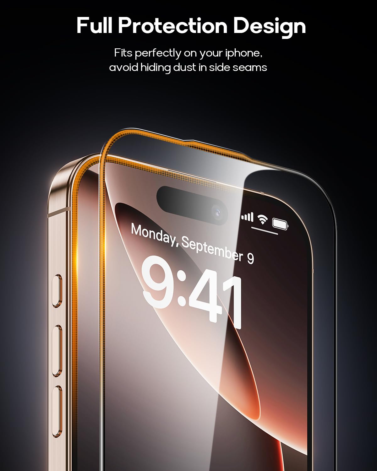 FUNCAT GLOBAL 3 Pack for iPhone 14 Pro Max Tempered Glass Screen Protector, Dust Free CABIN, Auto Positioning, Bubble Free, High Definition, Easy Installation,9H+ Hardness