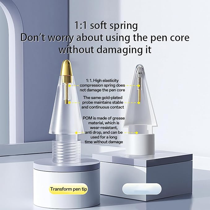 4Pack Replacement Pencil Tips for Apple Pencil Pro,Upgraded Pencil Tips Fit for Apple 2nd 1st Gen USB-C,Wear-Resistant & Precise Control Needle Pencil Tips with Case,IPad Pro Pencil Sets