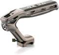 Tilta Xeno Top Handle for Filmmakers & Cameras - Titanium Gray | Aluminum Alloy and Silicone Build | 1/4″-20 and 3/8″-16 Threads w/Locating Points | Safety Release Pin | Comfortable Handling (NATO)
