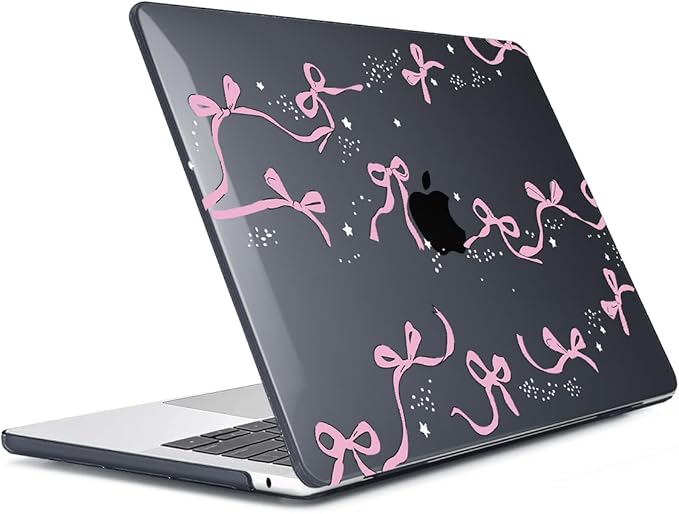 Compatible with MacBook Air 13.6 inch Case 2025 2024 2023 2022 Release M4 A3240 M3 A3113 M2 A2681 with Touch ID, Plastic Hard Shell Case&Keyboard Cover&Screen Protector&Webcam Cover, Bows-b