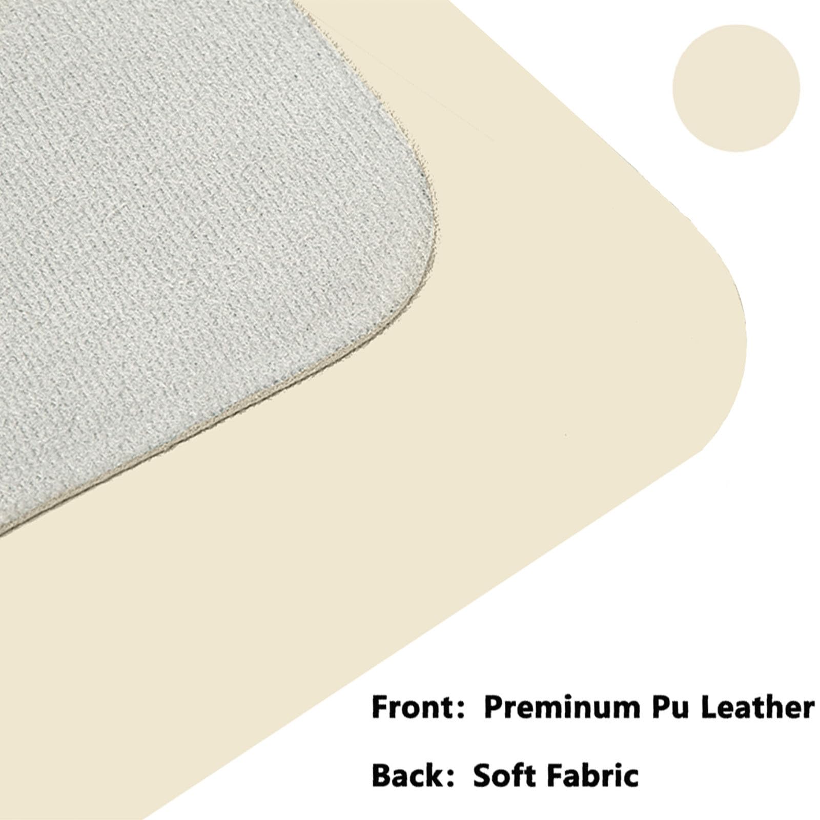 PU Leather Desk Pad Protector Gaming Mouse Pad Non Slip Desk Mat for Keyboard and Mouse Waterproof Desk Writing Pad for Office and Home Desk Accessories(Beige, 47.2 * 17.7)