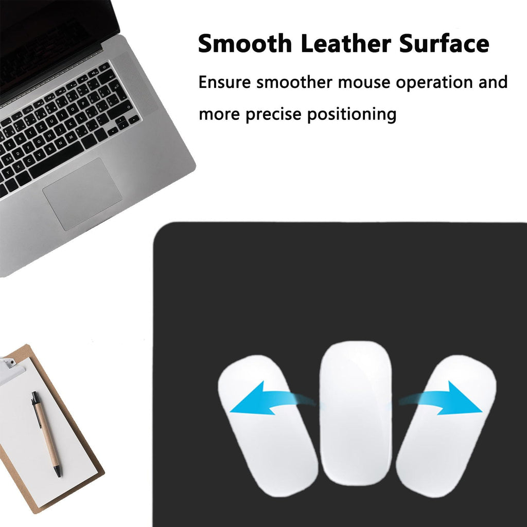 PU Leather Desk Pad Protector Gaming Mouse Pad Non Slip Desk Mat for Keyboard and Mouse Waterproof Desk Writing Pad for Office and Home Desk Accessories(Black, 31.5 * 15.7)