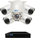 GW Security 8 Channel 4K NVR 5MP PoE Smart AI Security Camera System with 4 x 5MP Bullet Cameras and 1 x 5MP 5X Motorized Zoom Two-Way Audio PTZ Camera, Outdoor Indoor Video & Audio Surveillance