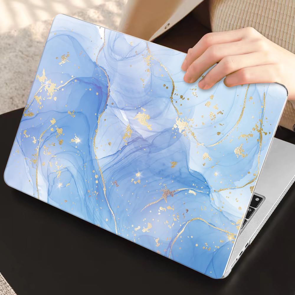 LCMOCICO for MacBook Air 13 inch Case M5 M4 M3 M2 Chip 2026 2025-2022 Release A3449 A3240 A3113 A2681, Scratch Resistant Hard Shell Protective Laptop Cover for Mabook Air 13.6 M5 2026, Blue Marble