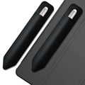 2 Pcs Silicone Pencil Tective Holder, Strong Adhesive Pen Case Holder Black