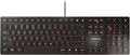 CHERRY KC 6000 Slim Wired USB Keyboard Ultra-Slim Design US Layout for Work or Home Office QWERTY Black