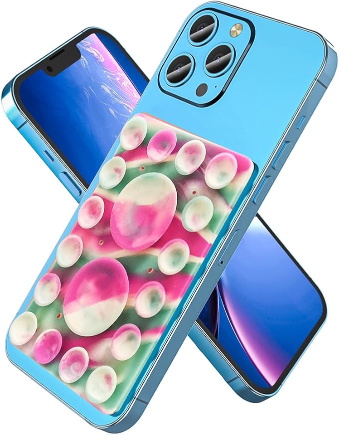 Silicone Suction Phone Holder Mount,Silicon Adhesive Phone Accessory for iPhone and Android, Hands-Free Mirror Shower Phone Holder,TikTok Videos and Selfies (Multicolor, Single Sided)