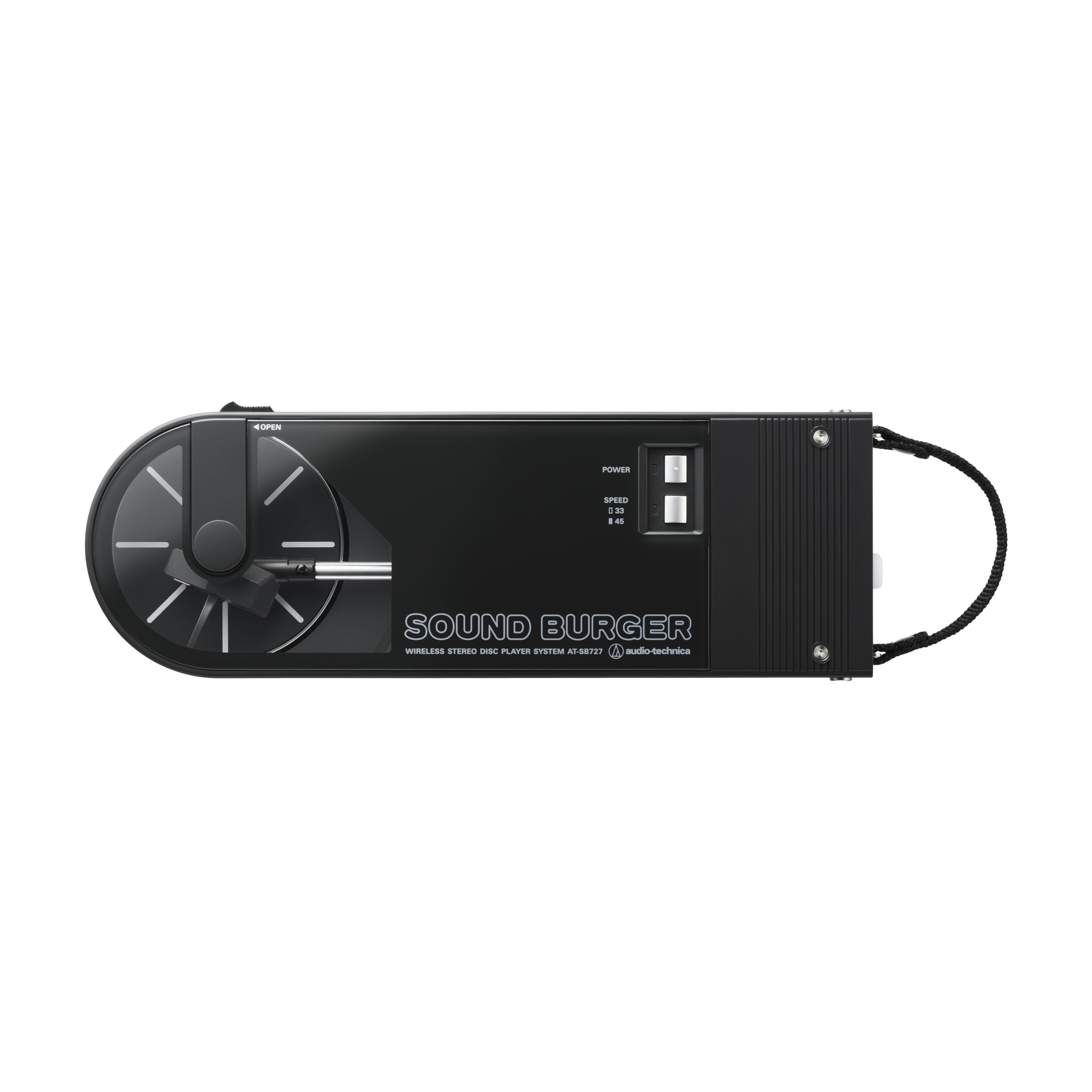 Audio-Technica AT-SB727 Sound Burger Portable Bluetooth Turntable, Black