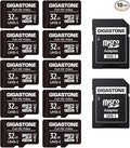 GIGASTONE 32GB 10-Pack Micro SD Card, Full HD Video, Surveillance Security Cam Action Camera Drone, 90MB/s Micro SDHC UHS-I U1 C10 Class 10