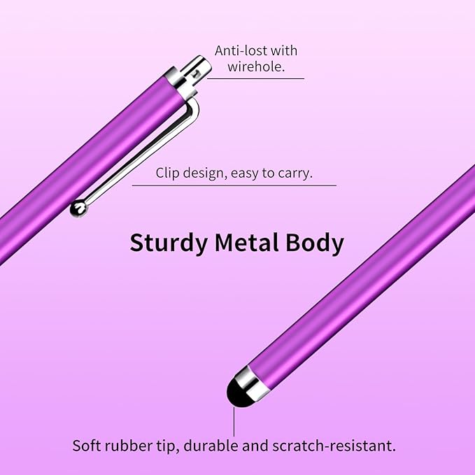 40 Pack Stylus Pen,High Precision and Sensitivity Stylus for Everyday Writing/Drawing,Universal Stylus Compatible with All Touch Screens,10 Colors