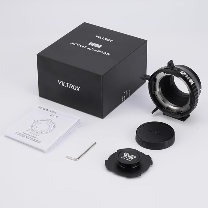 VILTROX PL-E Mount Lens Adapter Ring Lens Converter with Rotary Lock Compatible with PL Lens to Sony E/NEX Mount Cameras A7S3/FS7/5/FX9/A7R4/R3/a Series/Nex Series