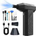 Compressed Air Duster-130,000 RPM Super Power Electric Air Duster 4-Gear Adjustable Cordless Air Blower Rechargeable for Computer, Keyboard, House, Outdoor