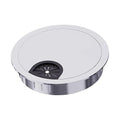 Desk Grommet 2-1/8 Inch 53mm, Zinc Alloy Computer Desk Wire Hole Cover, Office Desktop Cord Cable Hole Metal Ring, Silver Tone