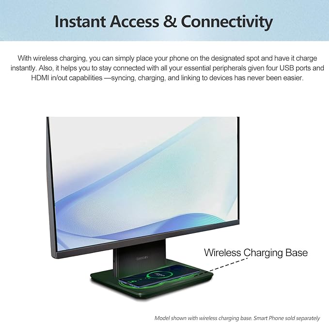 Lenovo 2024 IdeaCentre I Business All-in-One, 27" FHD Touchscreen 100Hz, Intel Core i5-13420H, 16GB DDR5 RAM, 2TB SSD, Wireless Charging Base, Wireless KB & Mouse, Wi-Fi 6, Windows 11 Pro, Grey
