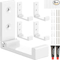 Folding Coat Hooks, 5pcs White Wall Hooks Heavy Duty for Hanging Coat Towel Backpack, Foldable Adhesive Hooks, Headphone Jacket Holder, Aluminum Alloy Hook with Screws for Purse Hat Bag Keys