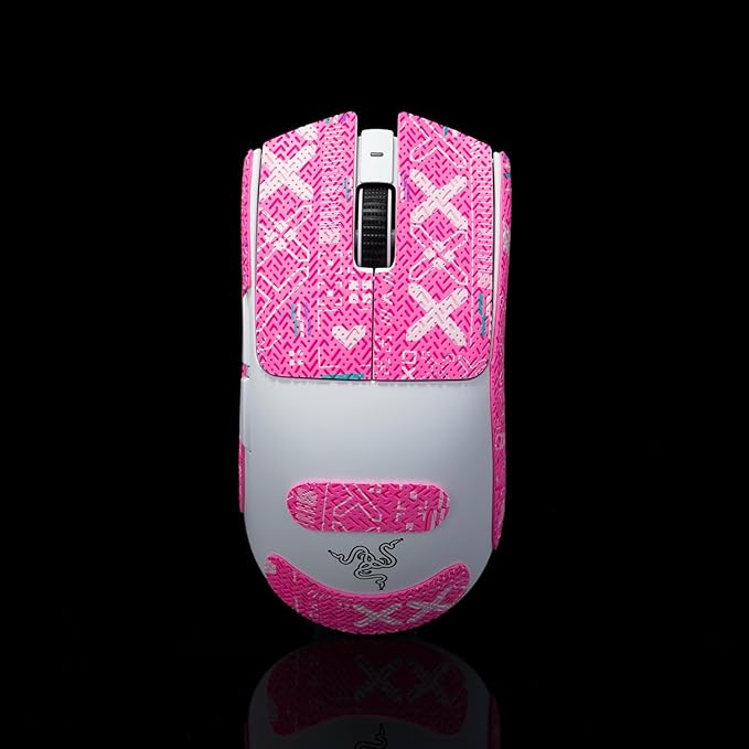 Grip Tape for Razer Viper V3 Pro - Anti-Slip,Enhanced Control, Sweat Resistance,Improves FPS Gaming Grip & Mouse Protection [Pre-Cut] Printsteam Pink