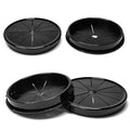4 Pcs Cable Grommet, Snap Bushing 2-15/16" (75 mm) Mounting Diameter, Flexible Petal-Shaped Buckle Round Nylon Desk Grommet for Wires Through Countertop Cord Organizer and Protection, Black