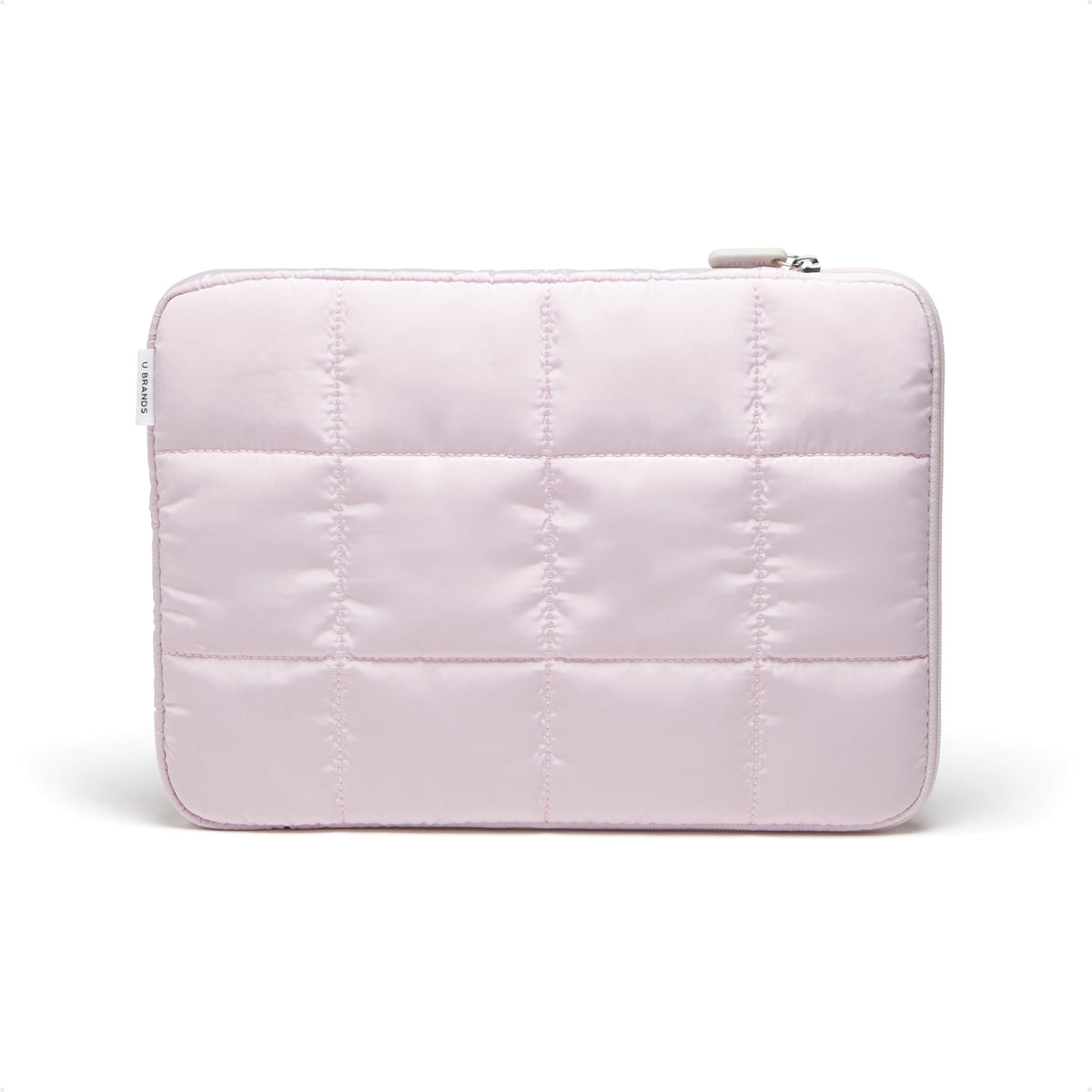 U Brands Nylon Puffy Zipping Medium Laptop Sleeve, 9.75" x 13", MacBook Bag, Laptop Case for MacBook Pro, MacBook Air, Chromebook, HP Computer, Sand Beige