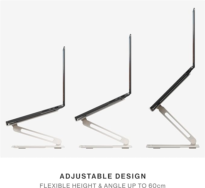 Native Union Desk Laptop Stand – Height Adjustable Ergonomic Computer Stand – Compatible with MacBook Air/Pro, iPad, Dell, HP, Lenovo, Microsoft Surface & Laptops & Tablets Up to 5kg (Black)