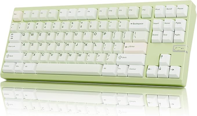 Chilkey ND TKL Aluminum Mechanical Keyboard, 87 Keys Tenkeyless Wireless Gaming Keyboard, Tri-Mode BT5.3/2.4GHz/USB-C PBT Keycaps Hot Swappable Custom Key Board for Windows Laptop Office PC