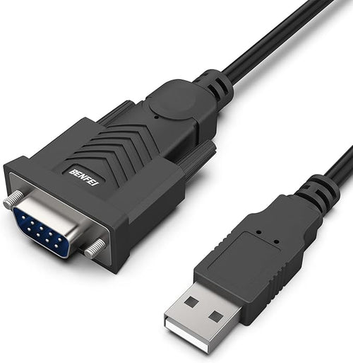BENFEI USB to Serial Adapter,6 Feet USB to RS-232 Male (9-pin) DB9 Serial Cable, Prolific Chipset, Windows 11/10/8.1/8/7, Mac OS X 10.6 and Above（Not VGA）