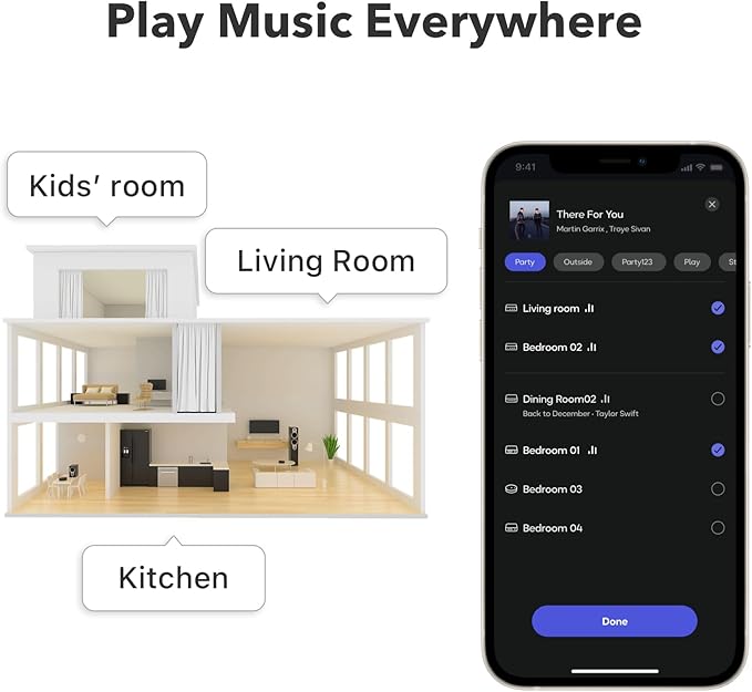 WiiM Mini AirPlay 2 Wireless Audio Streamer, Multiroom Stereo, Preamplifier, Works with Alexa and Siri Voice Assistants, Stream Hi-Res Audio from Amazon Music, Tidal and More
