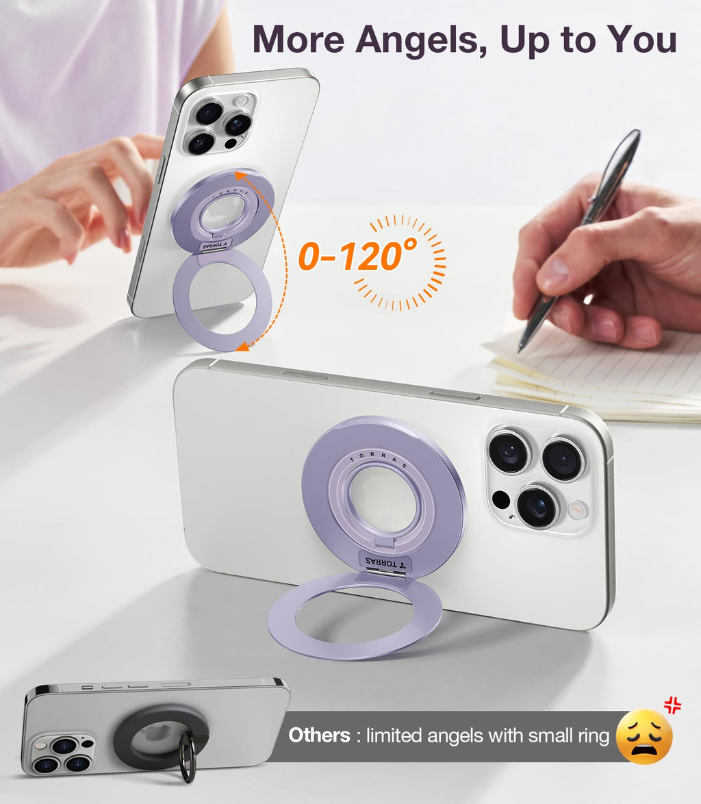 TORRAS [Dual-Ring] Magnetic Phone Grip Ring Holder [Dual-Ring] Purple