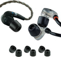 Comply 500 Core Series | Memory Foam Replacement IEM Ear Tips for KZ, Moondrop, FiiO Sennheiser & More | Superior Noise Isolation, Ultimate Comfort, Secure Fit | Oval, Black, Large (3 Pairs)
