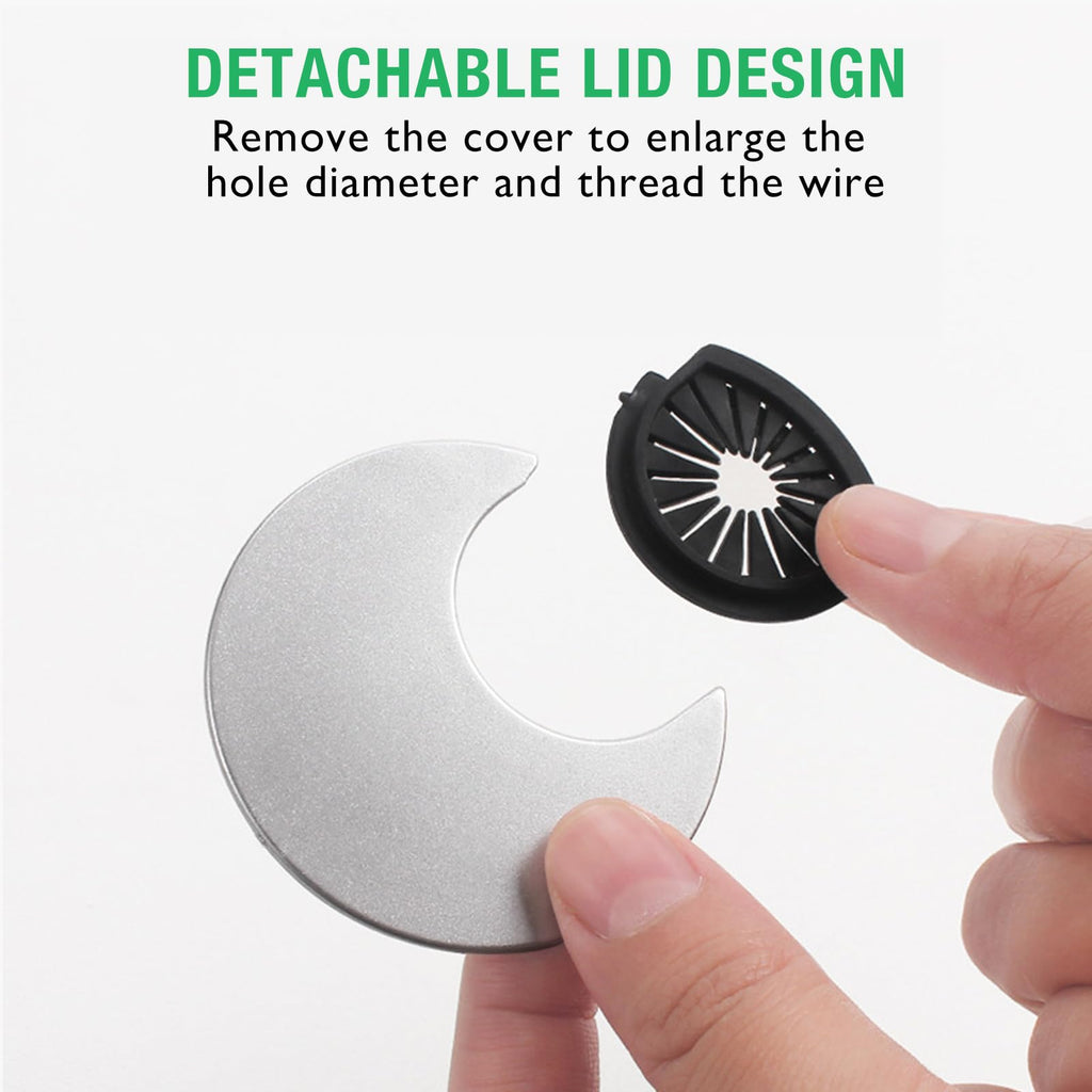 EASYEAH 10 Pcs Desk Grommet 2-3/8" / 60 mm, Desk Cord Hole Cover